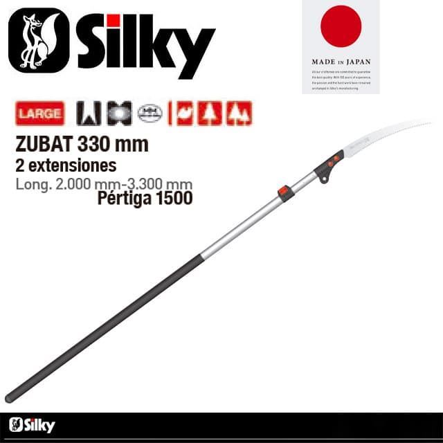 Pértiga Telescópica SILKY Zübat 330 / 2 Ext. Pértiga 1500 - Imagen 1