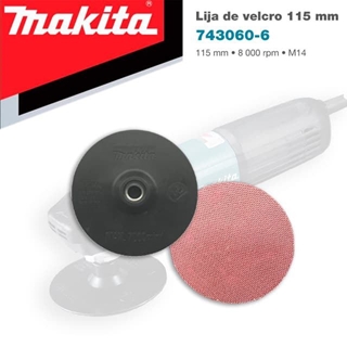Plato Velcro 115MM MAKITA M-14 - Imagen 1