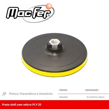 Plato Velcro D.125 M14 MACFER - Imagen 1