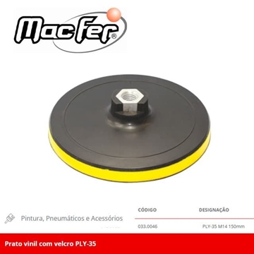 Plato Velcro D.150 M14 MACFER - Imagen 1