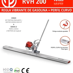 Regla Vibrante HERVISA PERLES RVH200 Motor Honda GX25 4T + Perfil Curvo 2M - Imagen 1