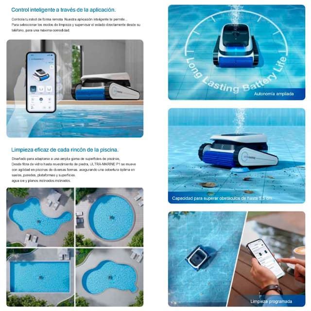 Robot Limpia Piscinas ECOVACS Ultramarine P1 EU - Imagen 4