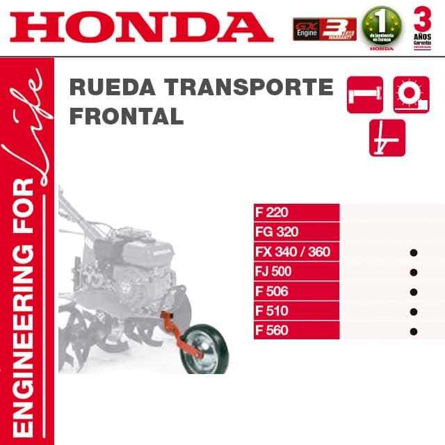 Rueda Transporte Frontal Motoazadas HONDA FX340/360 FJ500 F506 F510 F560 - Imagen 1