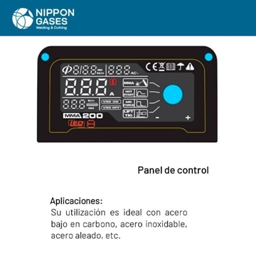 Soldadora Inverter MMA NIPPON MicroDC 201 LED - Imagen 2
