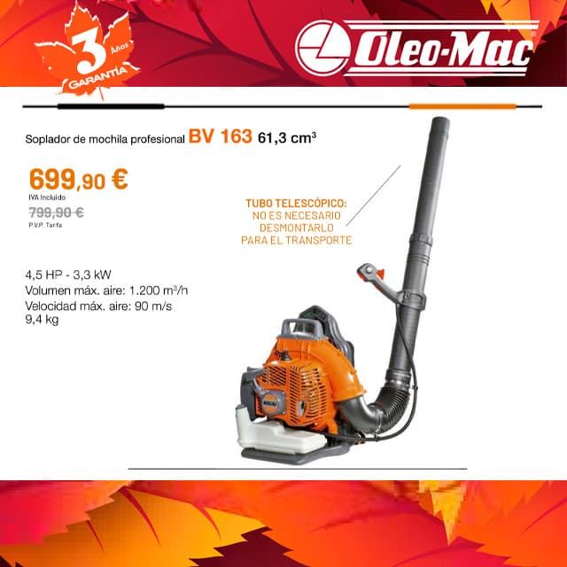 Soplador OLEO-MAC BV 163 - Imagen 1