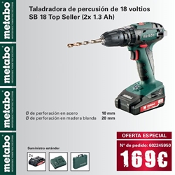 Taladradora de Percusión METABO SB18  - Imagen 1