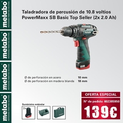 Taladradora Percusión METABO PowerMaxx SB Basic  - Imagen 1