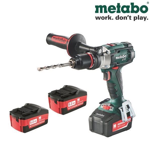 Taladro Percutor Batería METABO SB 18 LT + Brocas + Camisetas