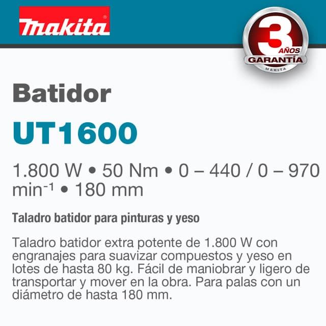 Taladro Batidor MAKITA UT1600 - Imagen 2