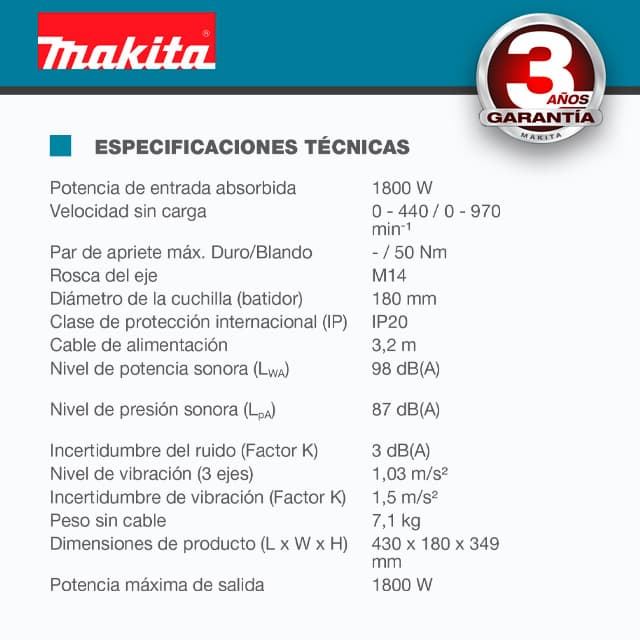 Taladro Batidor MAKITA UT1600 - Imagen 3