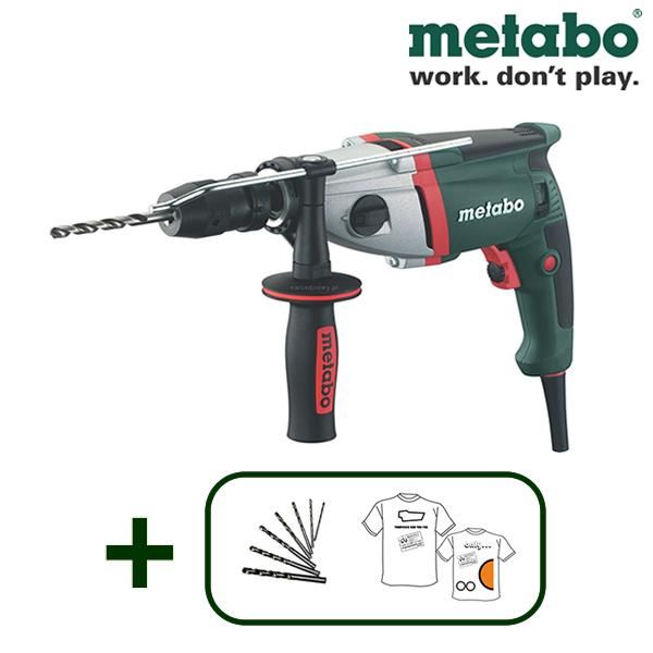 Taladro Percutor METABO SBE 701 SP + Brocas + Camisetas - Imagen 1