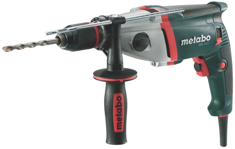 Taladro Percutor METABO SBE 850 + Brocas + Camisetas - Imagen 2