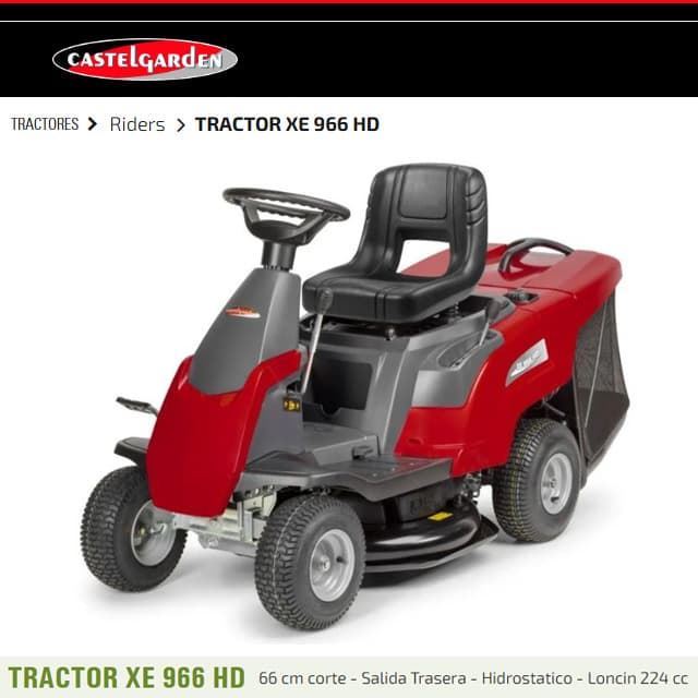 Tractor Cortacésped Rider CASTELGARDEN XE 966 HD - Imagen 1