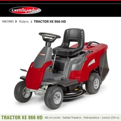 Tractor Cortacésped Rider CASTELGARDEN XE 966 HD - Imagen 1