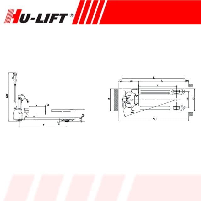 Transpaleta a Batería HU-LIFT ELEP-15A 1500Kg - Imagen 5